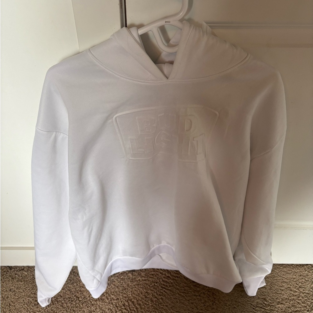 White Crew Neck Sweater with Relaxed Fit